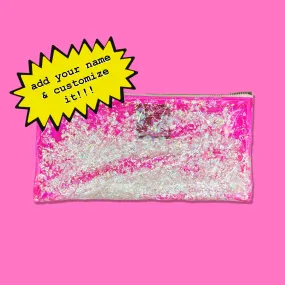 ✨ Clear PINK Confetti Clutch! 🎀 Sparkle with Style! 💖