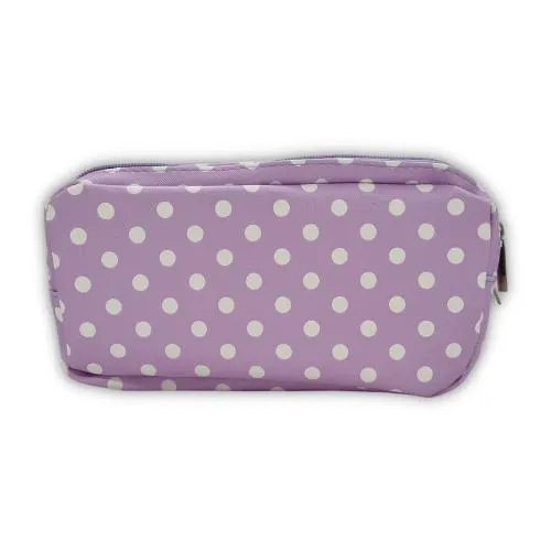 ■ Schoolbooks.ie - Triple Pencil Case - Purple Dots