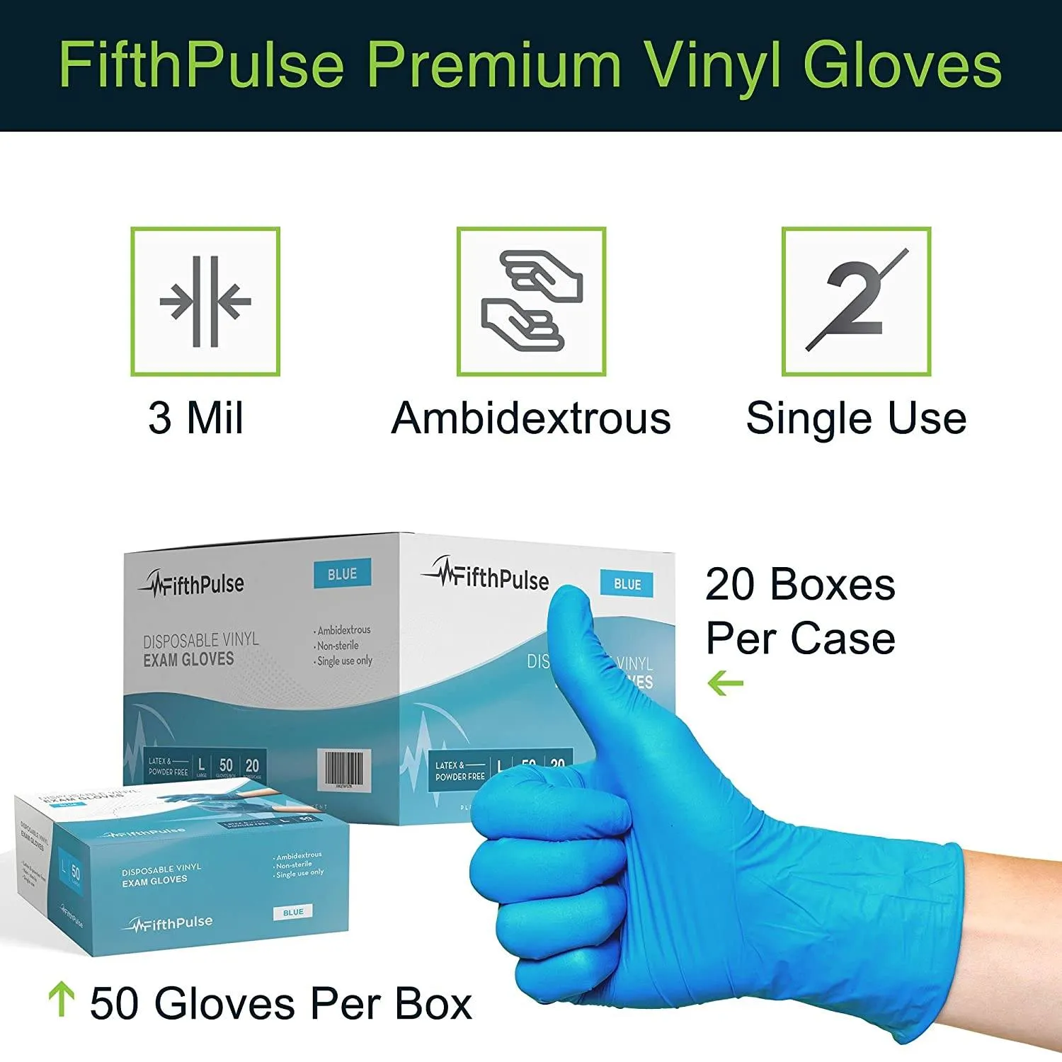 100-Pack: Vinyl Disposable Gloves