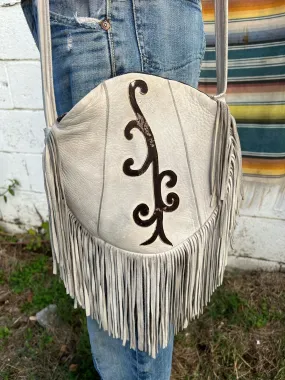 1940s Deerskin Fringe Bag Attributed to Desert Suedes