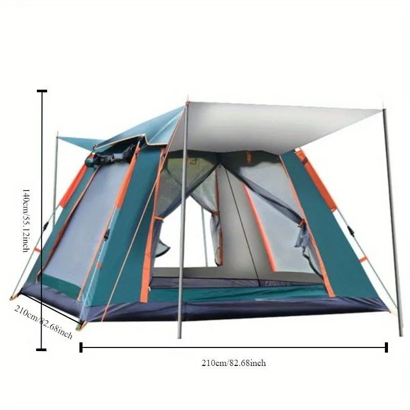 2-3 Person Camping Tent Outdoor Foldable Waterproof Tent with 2 Mosquito Nets Windows Carrying Bag for Hiking Climbing Adventure Fishing