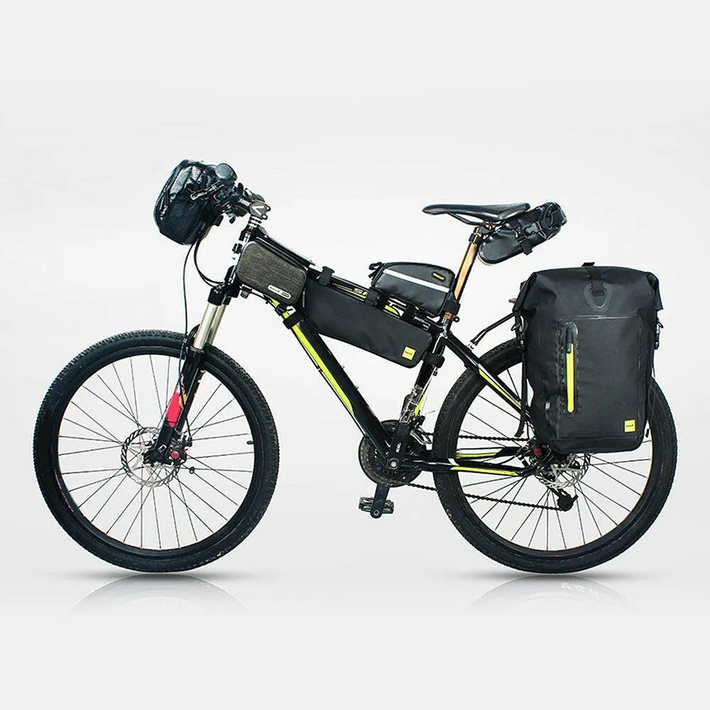 25L Waterproof Bike Bicycle Rear Rack Pannier Bag Cycling Rear Seat Bag Shoulder Bag