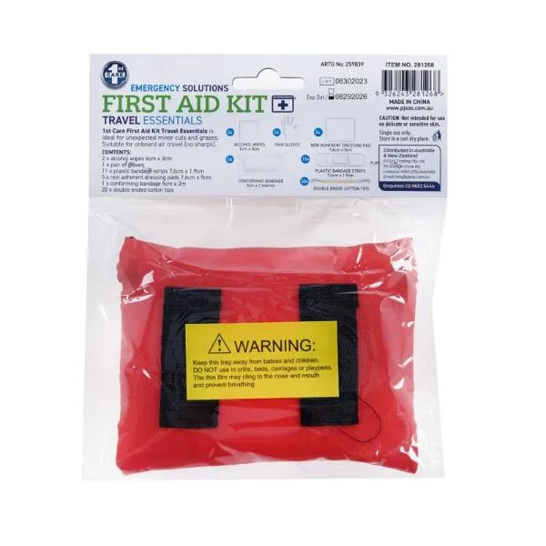 40 Pack Assorted Travel First Aid Kit With Storage Bag