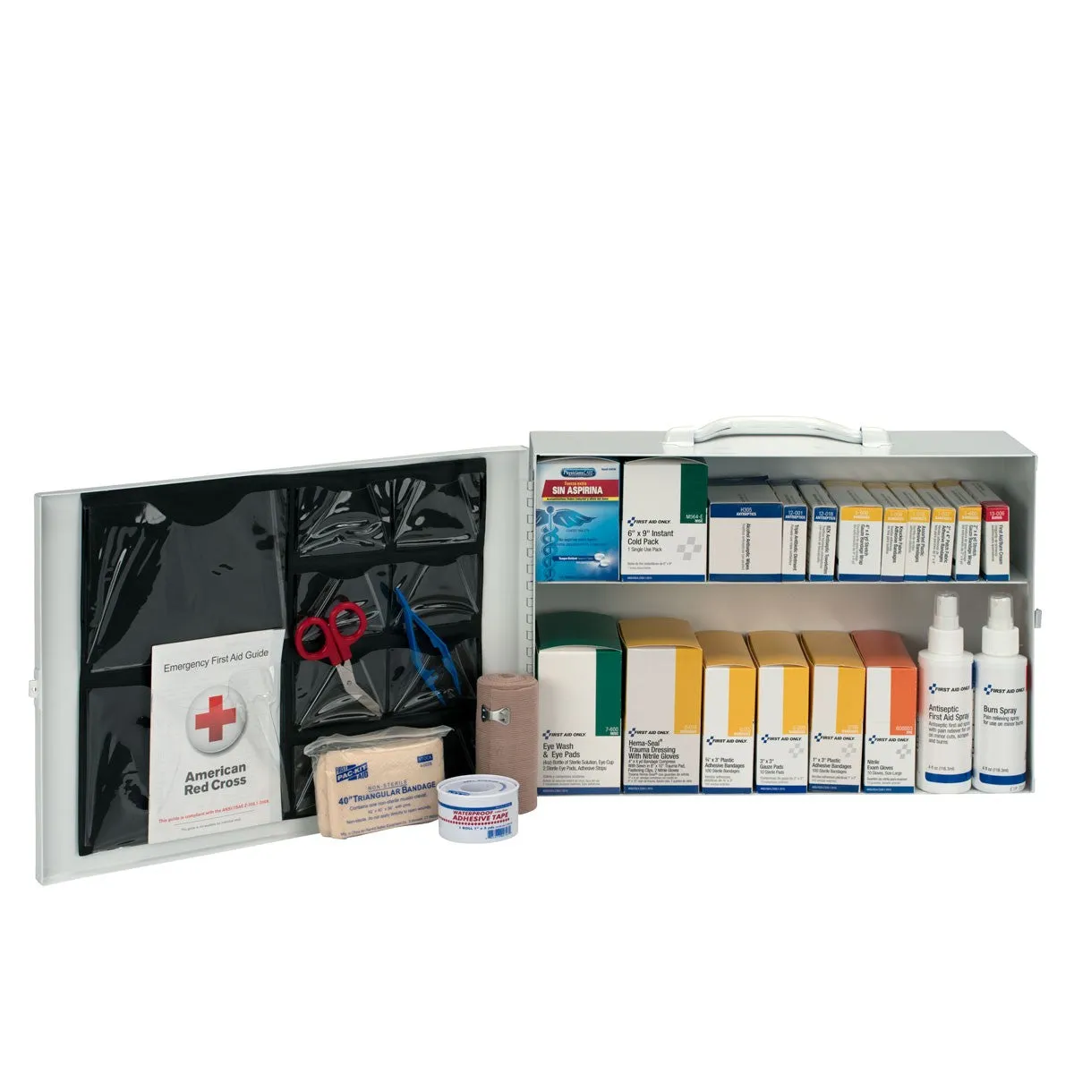 75 Person 2 Shelf First Aid Steel Cabinet - W-6135