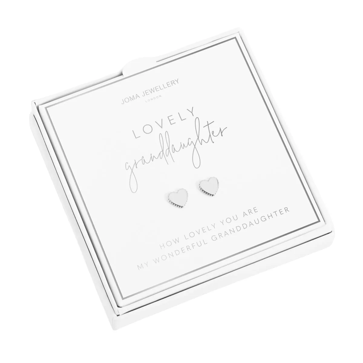 A Little 'Lovely Granddaughter' Earrings | Silver Plated