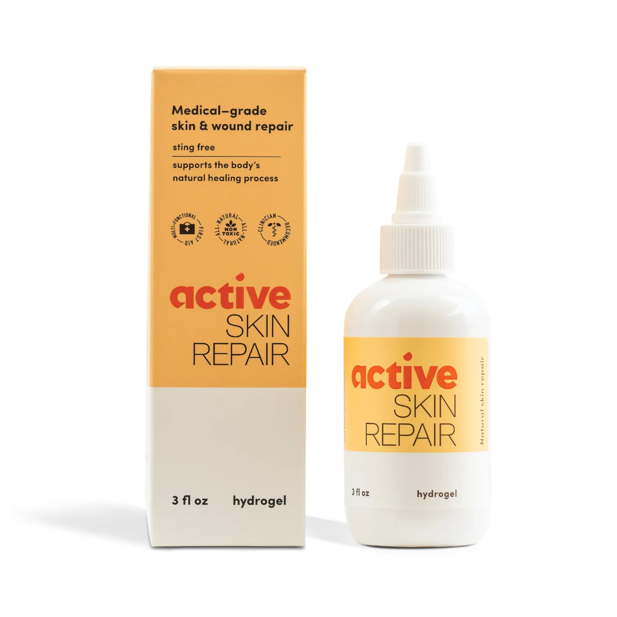 Active Skin Repair Natural First Aid Healing Hydrogel & Spray