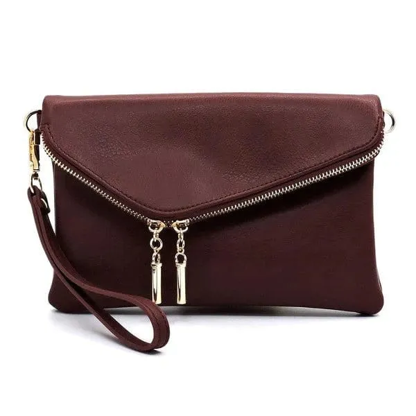 AD2585 Monogrammable Envelope Clutch/Crossbody Bag