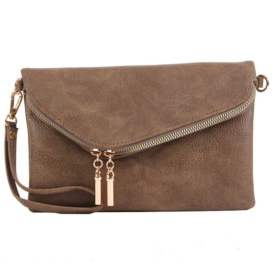 AD2585 Monogrammable Envelope Clutch/Crossbody Bag