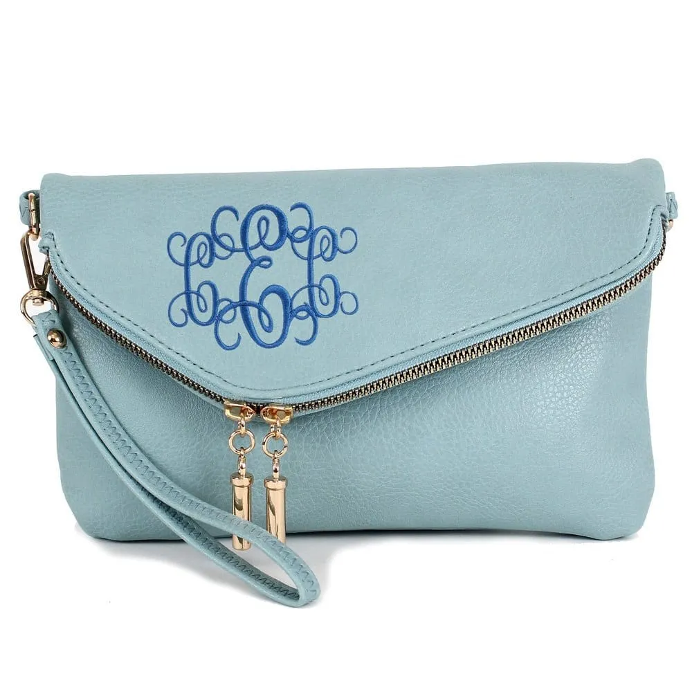 AD2585 Monogrammable Envelope Clutch/Crossbody Bag