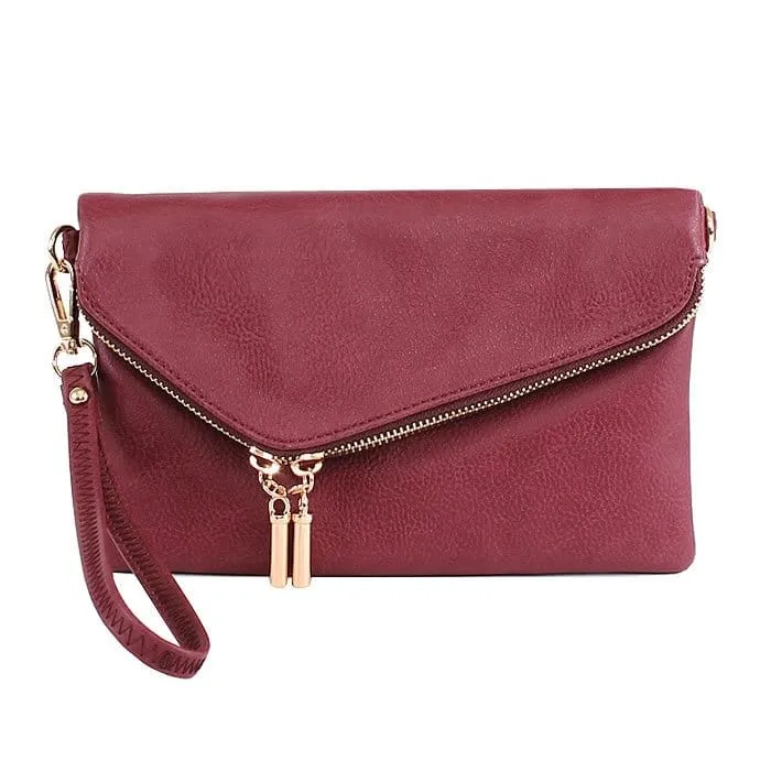 AD2585 Monogrammable Envelope Clutch/Crossbody Bag