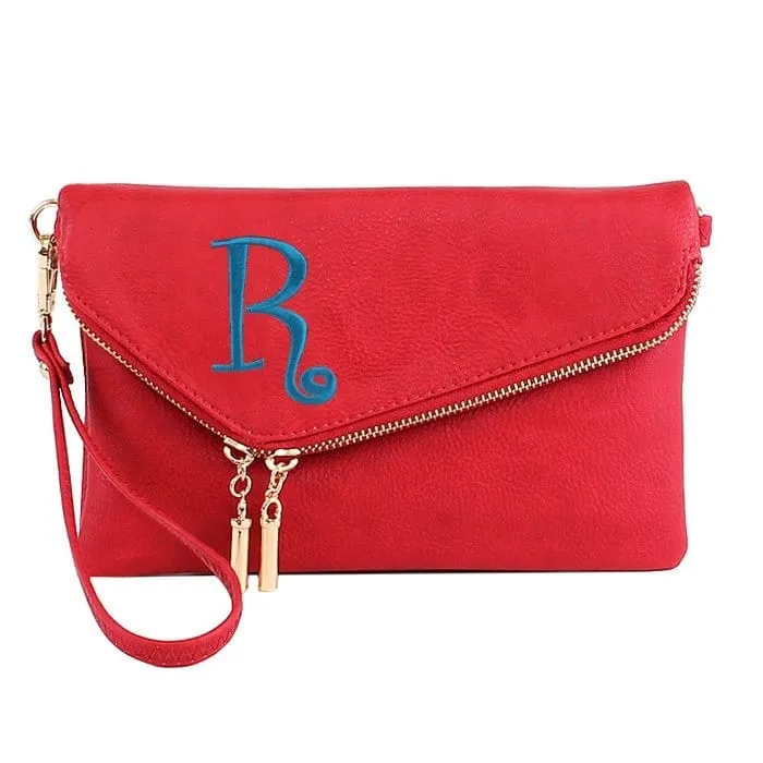 AD2585 Monogrammable Envelope Clutch/Crossbody Bag