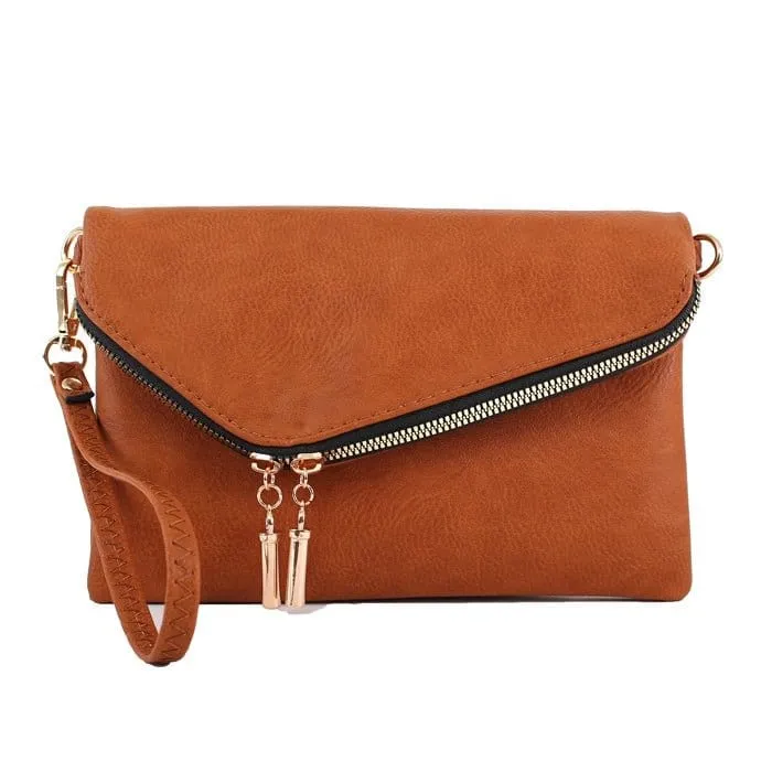 AD2585 Monogrammable Envelope Clutch/Crossbody Bag