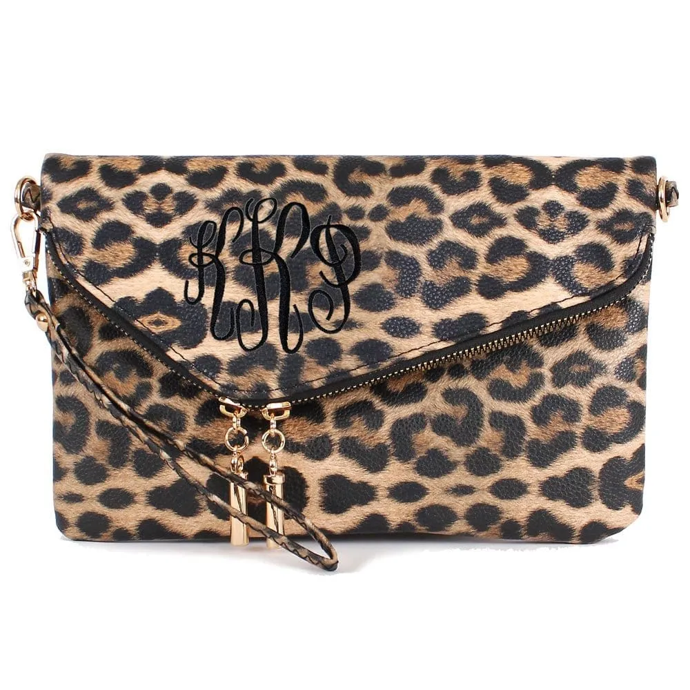 AD2585 Monogrammable Envelope Clutch/Crossbody Bag