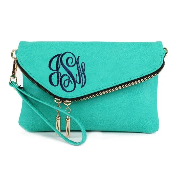 AD2585 Monogrammable Envelope Clutch/Crossbody Bag