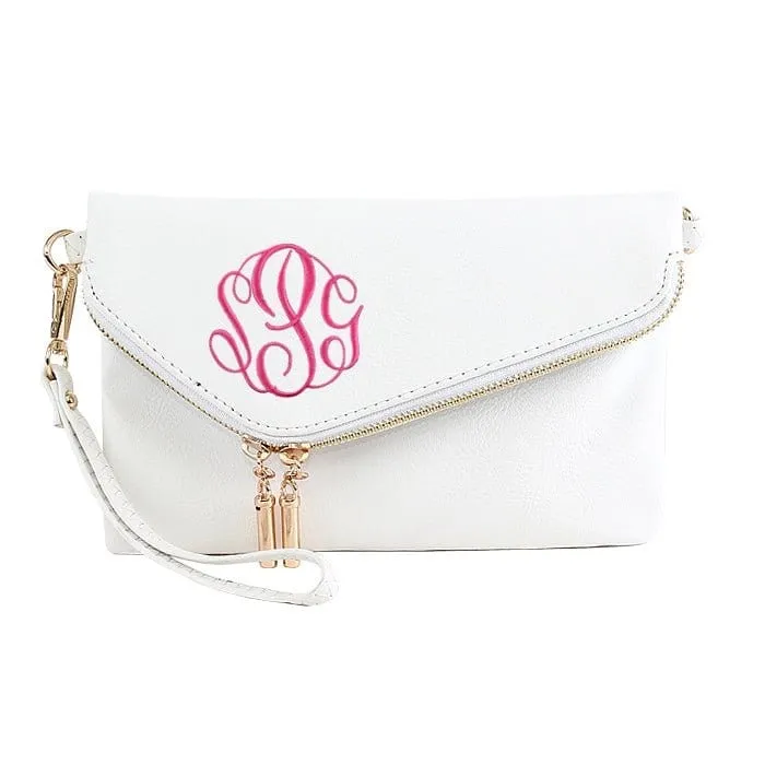 AD2585 Monogrammable Envelope Clutch/Crossbody Bag