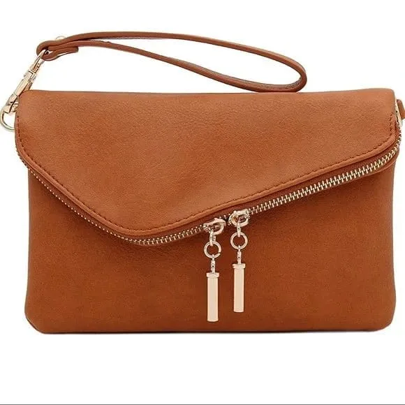 AD2585 Monogrammable Envelope Clutch/Crossbody Bag