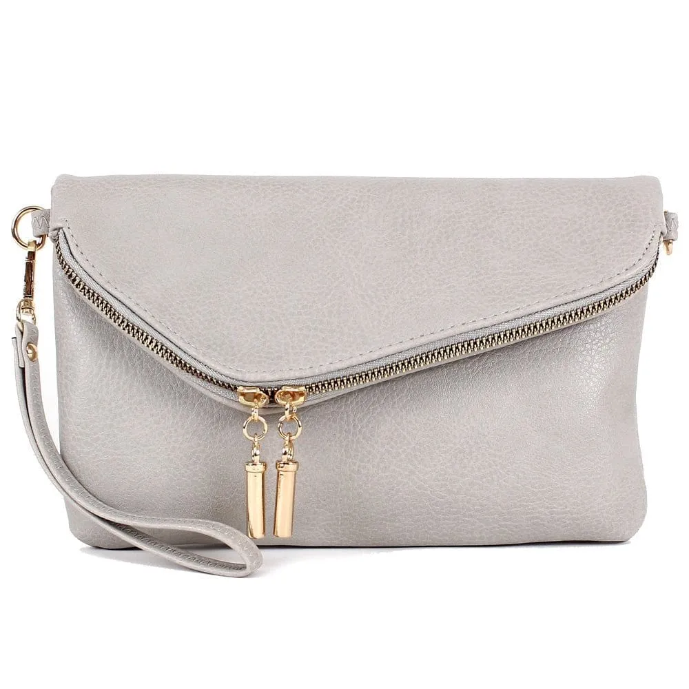 AD2585 Monogrammable Envelope Clutch/Crossbody Bag