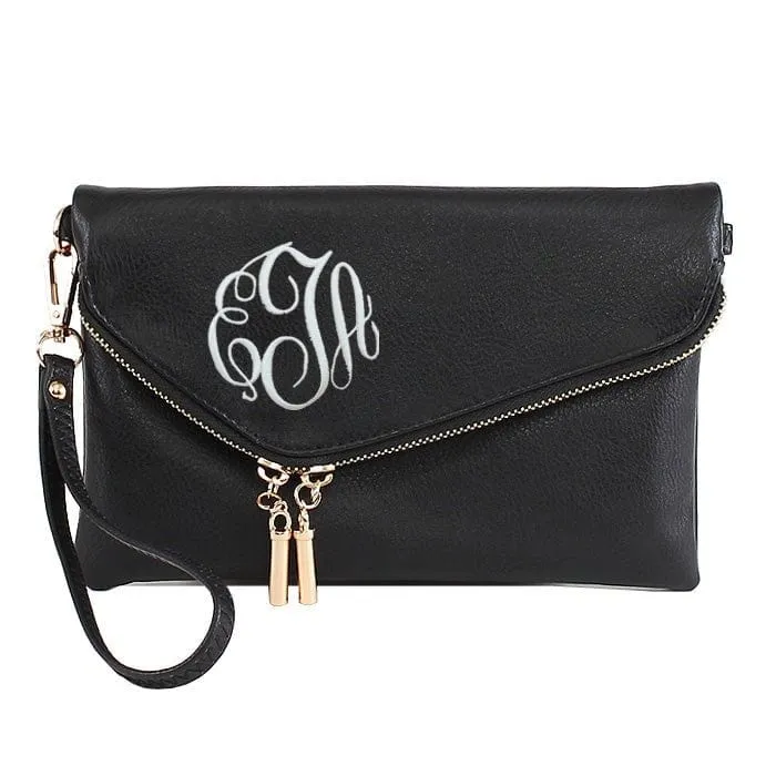 AD2585 Monogrammable Envelope Clutch/Crossbody Bag