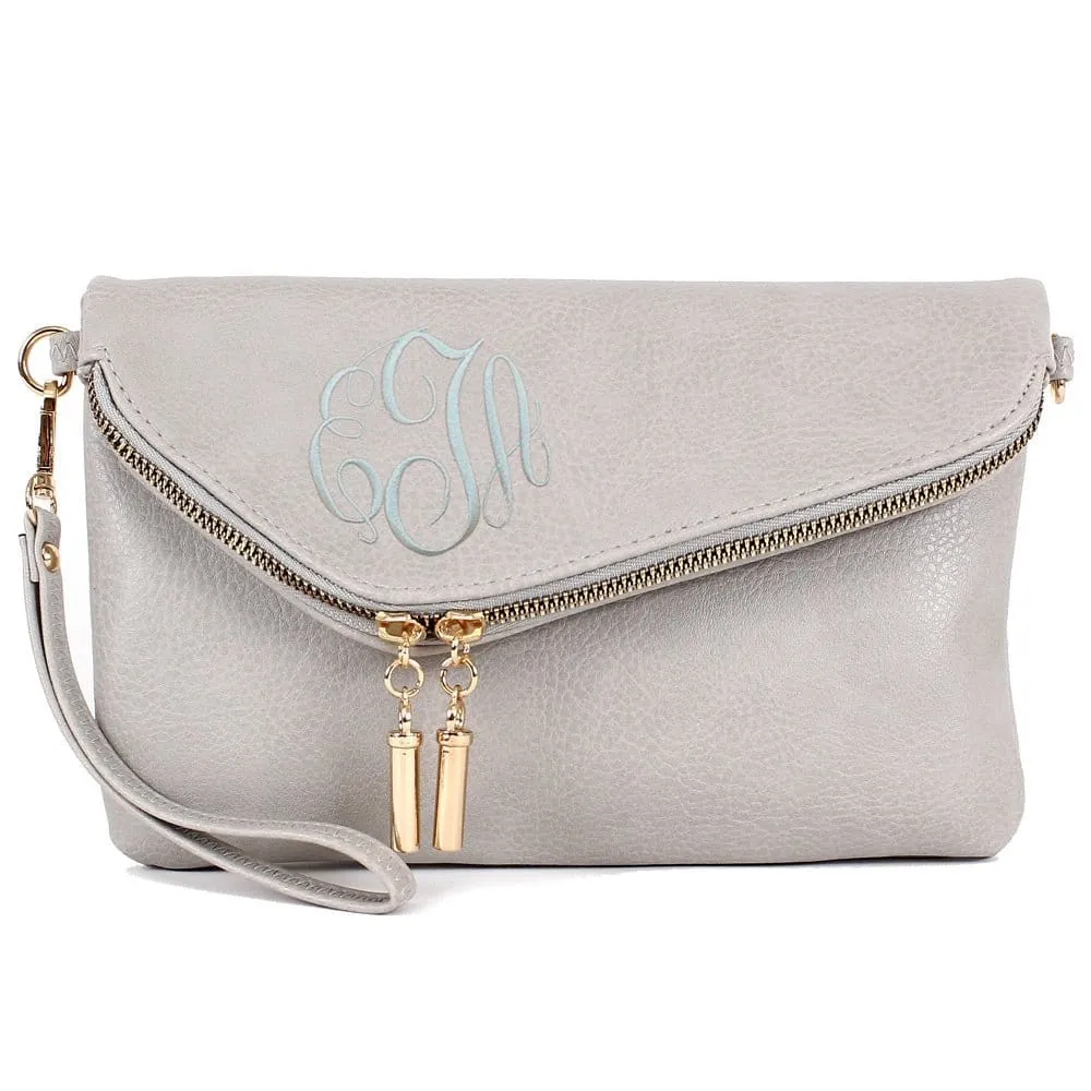 AD2585 Monogrammable Envelope Clutch/Crossbody Bag