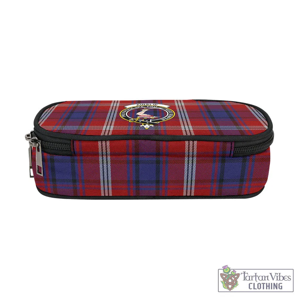 Ainslie Tartan Pen and Pencil Case with Family Crest