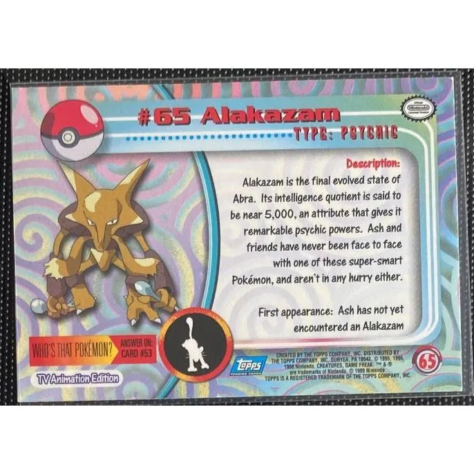 Alakazam (65) [Topps TV Animation Edition Series 1 (First Print)]