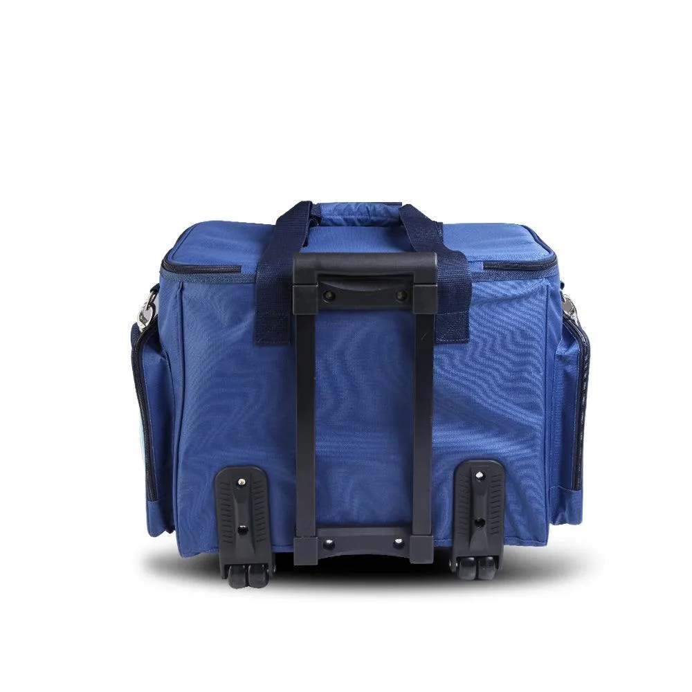 Alfresco 6 Person Picnic Bag Trolley Set - Blue