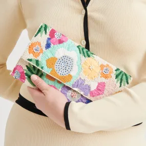 AMALFI CLUTCH PASTEL MULTI BEADED