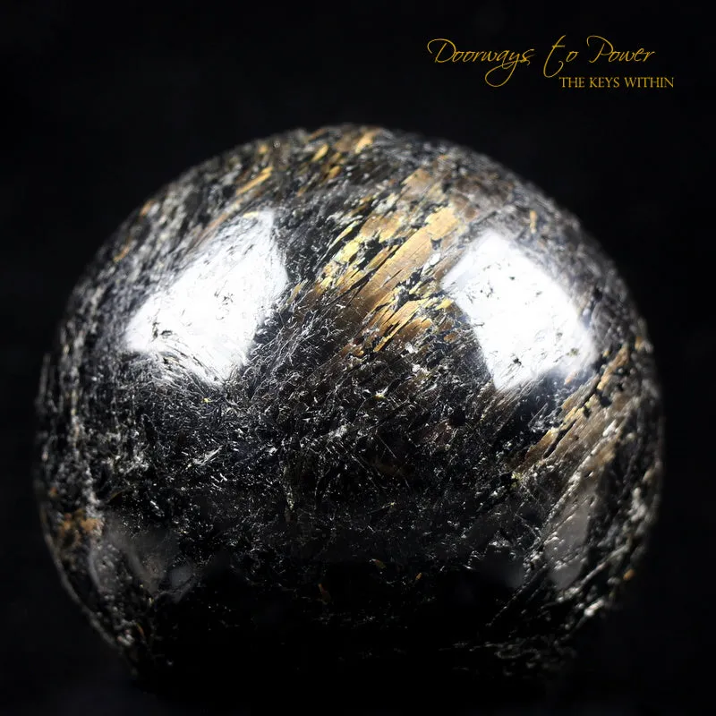 Ancient Nuummite Crystal Sphere Greenland