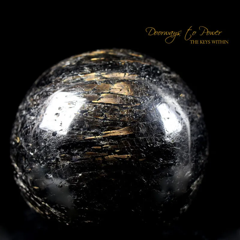 Ancient Nuummite Crystal Sphere Greenland