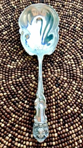 Antique Rare Ornate Lion Sugar Spoon Sterling Silver By Frank Smith Pat 1903