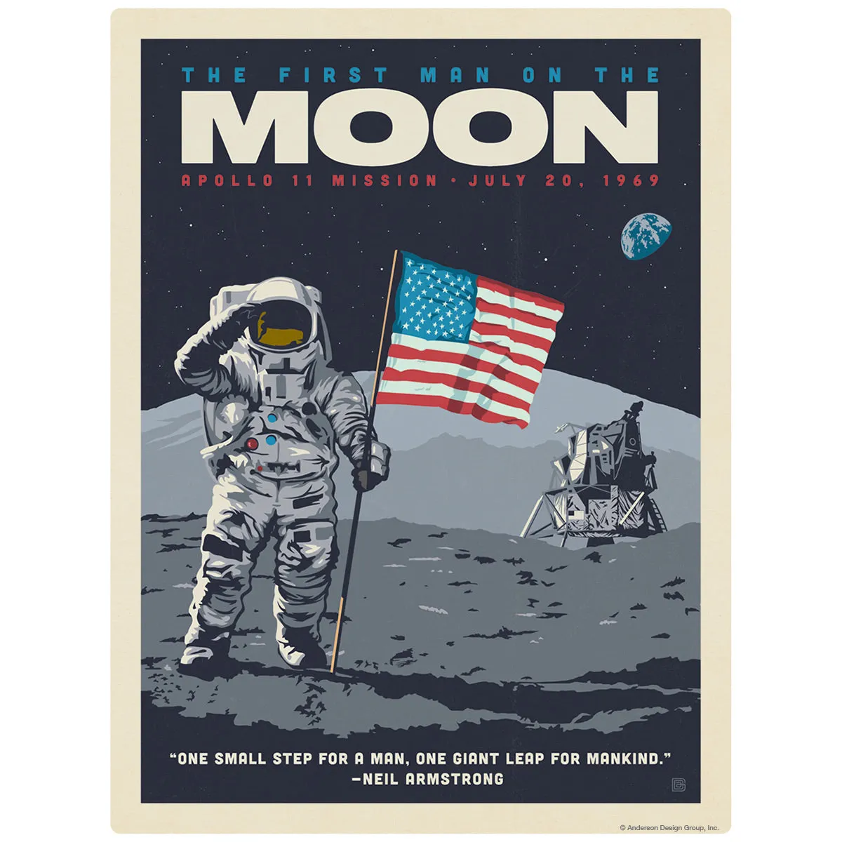 Apollo 11 First Man On the Moon Decal