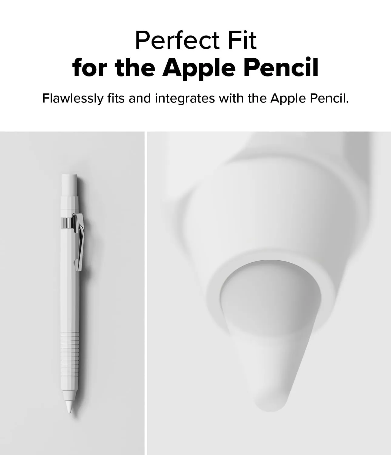 Apple Pencil Pro/Apple Pencil 2nd Generation Case,  Silicone Drafting Pencil Case - White