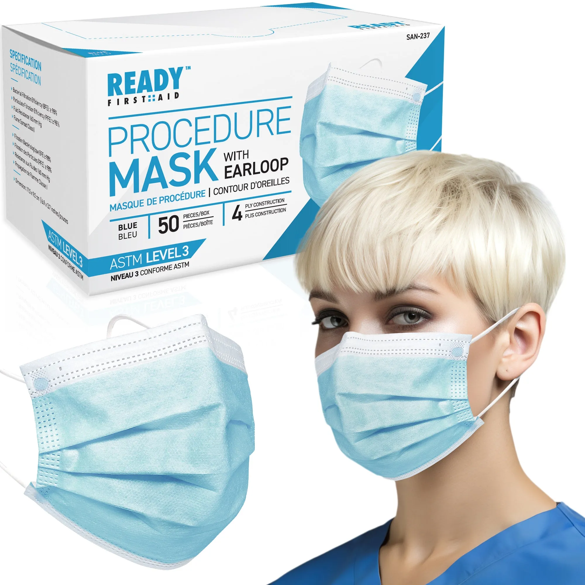 ASTM Level 3 Surgical Mask 4-Ply 50pcs - Ready First Aid