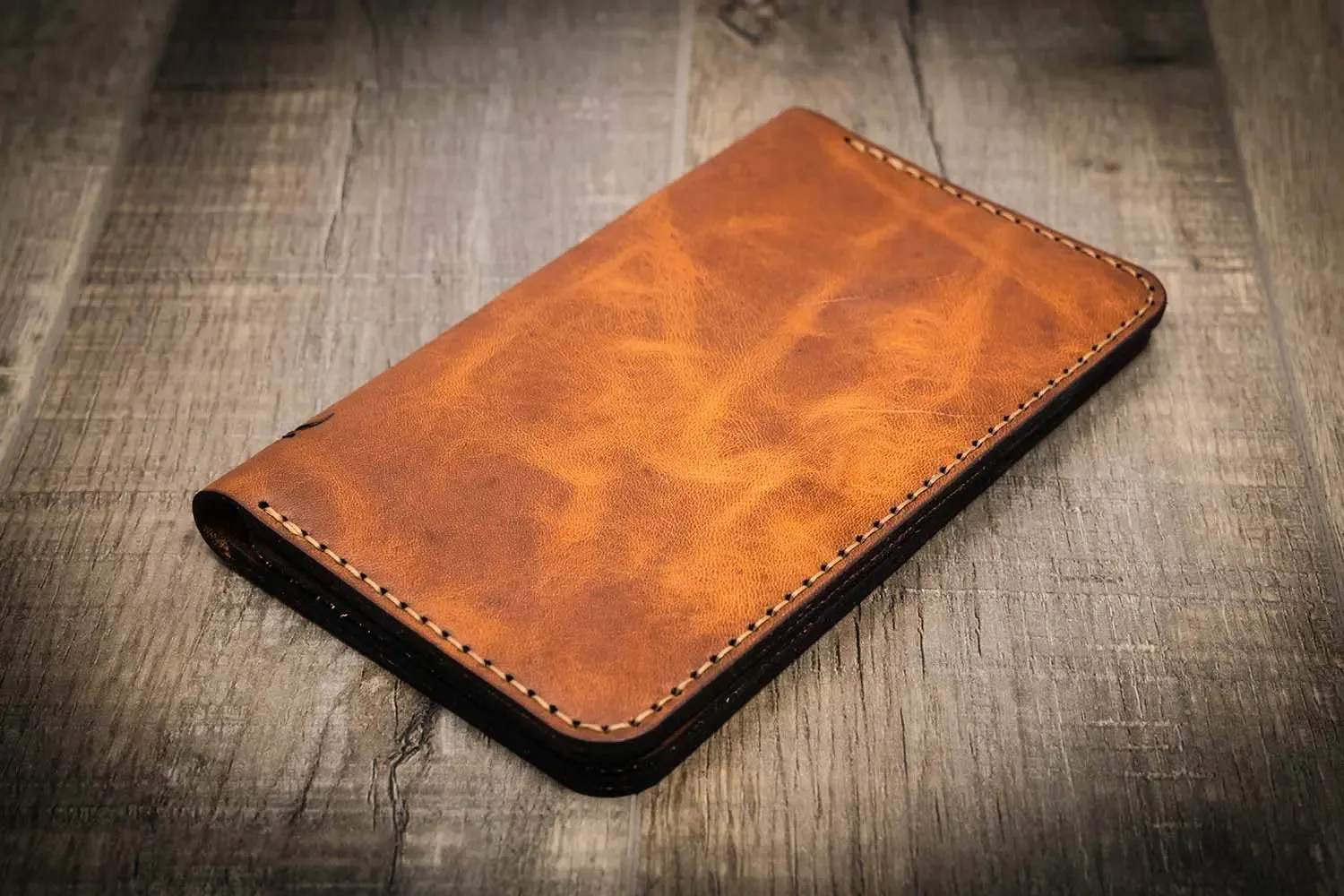 Badge Long Wallet - Chestnut