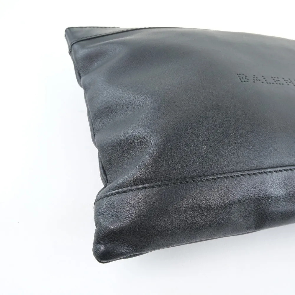 Balenciaga Navy Clip M Clutch Bag Leather Clutch Bag 37373 in Very Good Condition