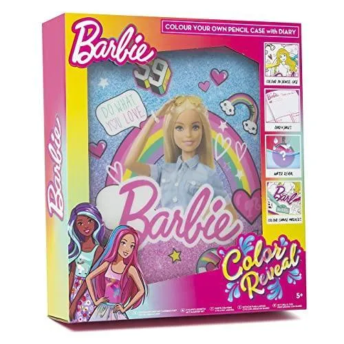 Barbie Colour Your Own Pencil Case Including Diary