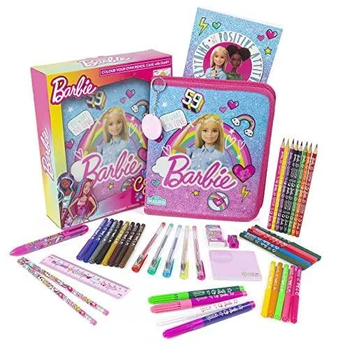 Barbie Colour Your Own Pencil Case Including Diary