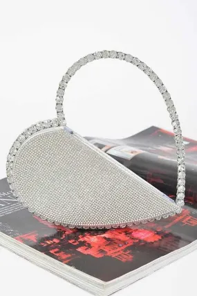 Be Mine- Rhinestone Heart Shaped Icon Clutch