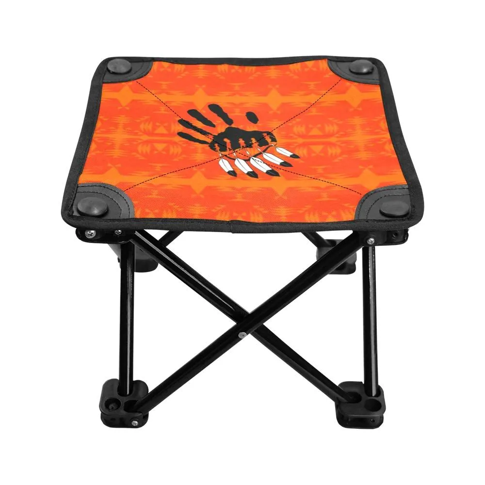 Between the Mountains Orange A feather for each Folding Fishing Stool