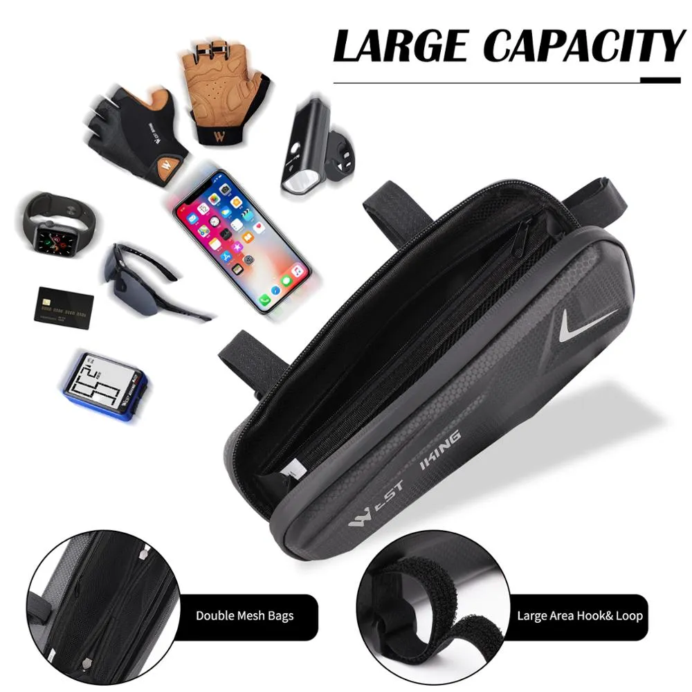 Bicycle Frame Bag Waterproof MTB Road Bike Bag Top Tube 6-7.2 Inch Touch Screen Phone Bag Case Cycling Accessories