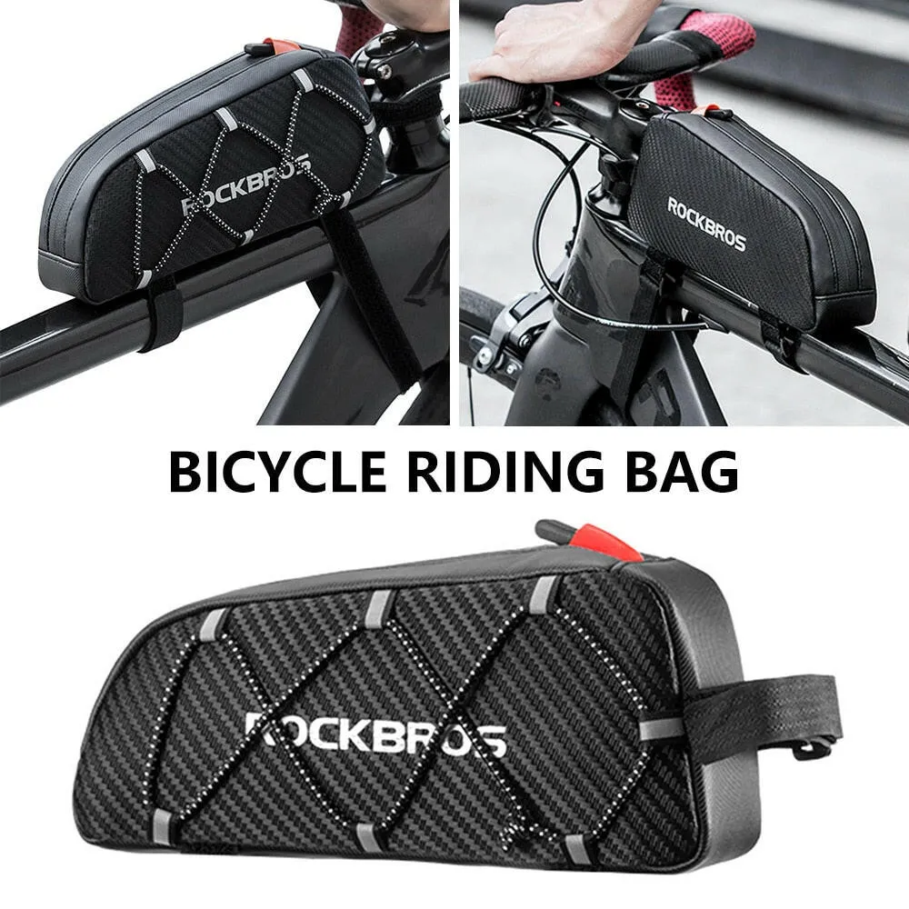 Bike Bag Waterproof Reflective Front Top Frame Tube Bag Large Capacity Ultralight 1L Bicycle Bag Cycling Pannier Bag Accessories