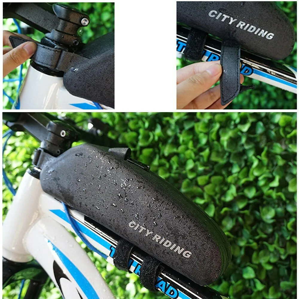 Bike Top Tube Bag Water Repellent Bike Front Tube Bag Bike Storage Bag Cycling Front Frame Pouch