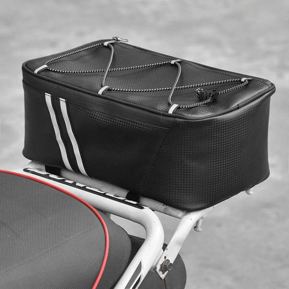 Bike Trunk Bag 7L Bicycle Rear Bag Water Resistant Bike Rack Bag with Waterproof Rain Cover