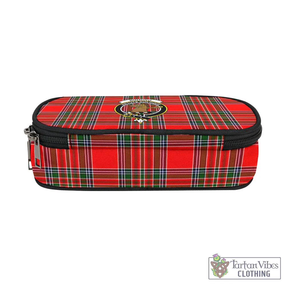 Binning Tartan Pen and Pencil Case with Family Crest