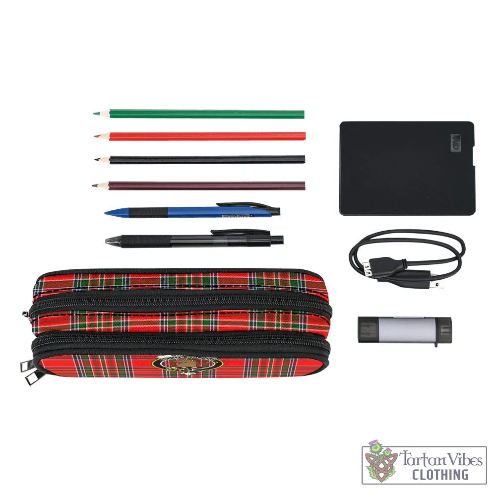 Binning Tartan Pen and Pencil Case with Family Crest