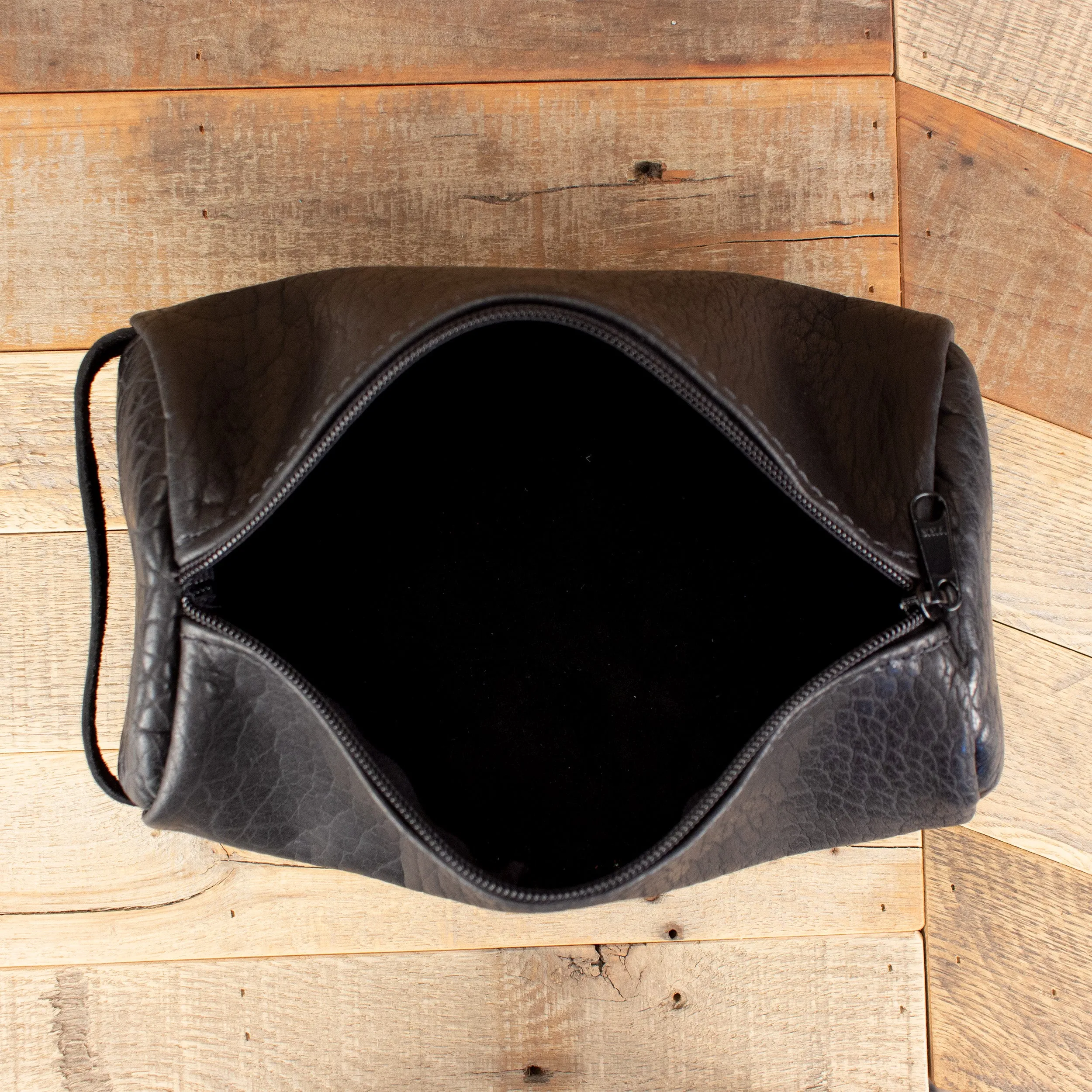 Bison Black Toiletry Bag