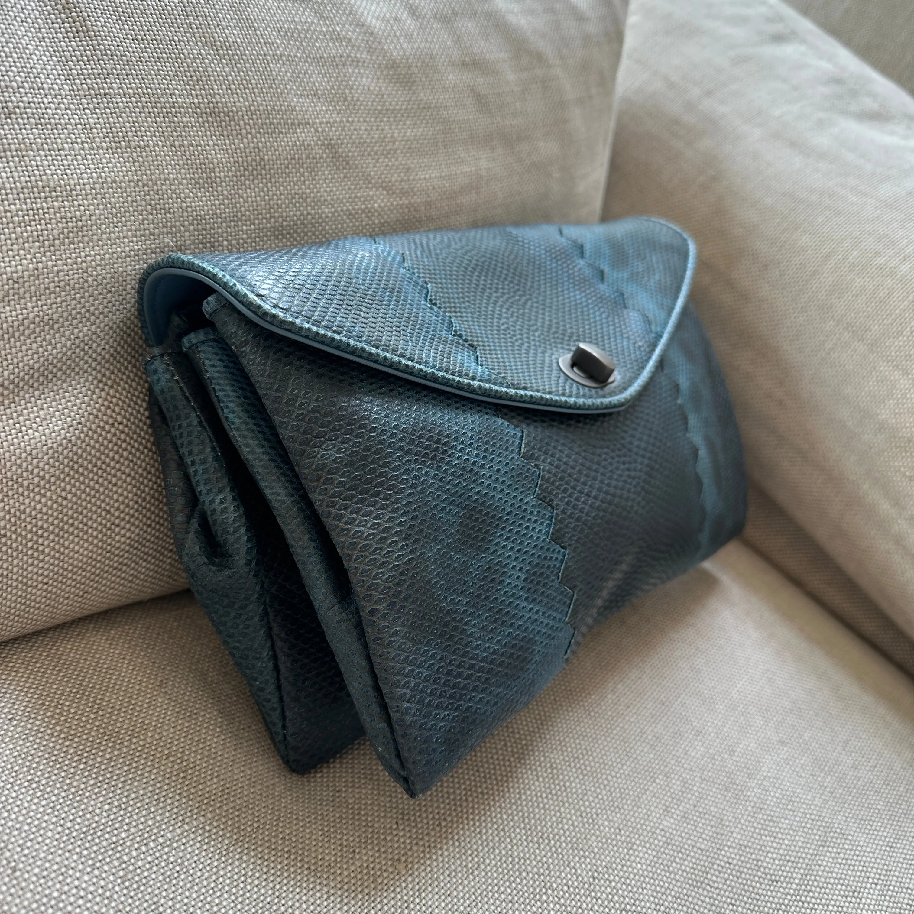 Blue Phyton Clutch