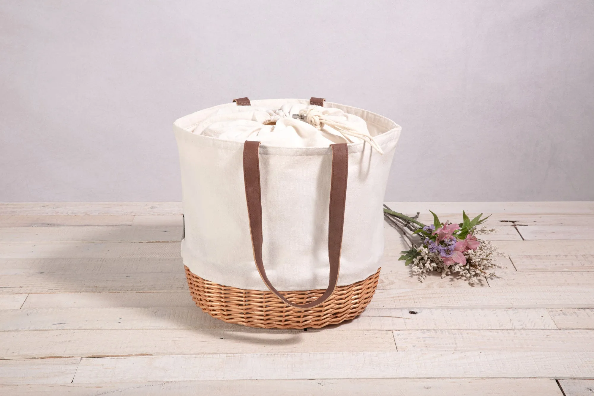 Boston College Eagles - Coronado Canvas and Willow Basket Tote