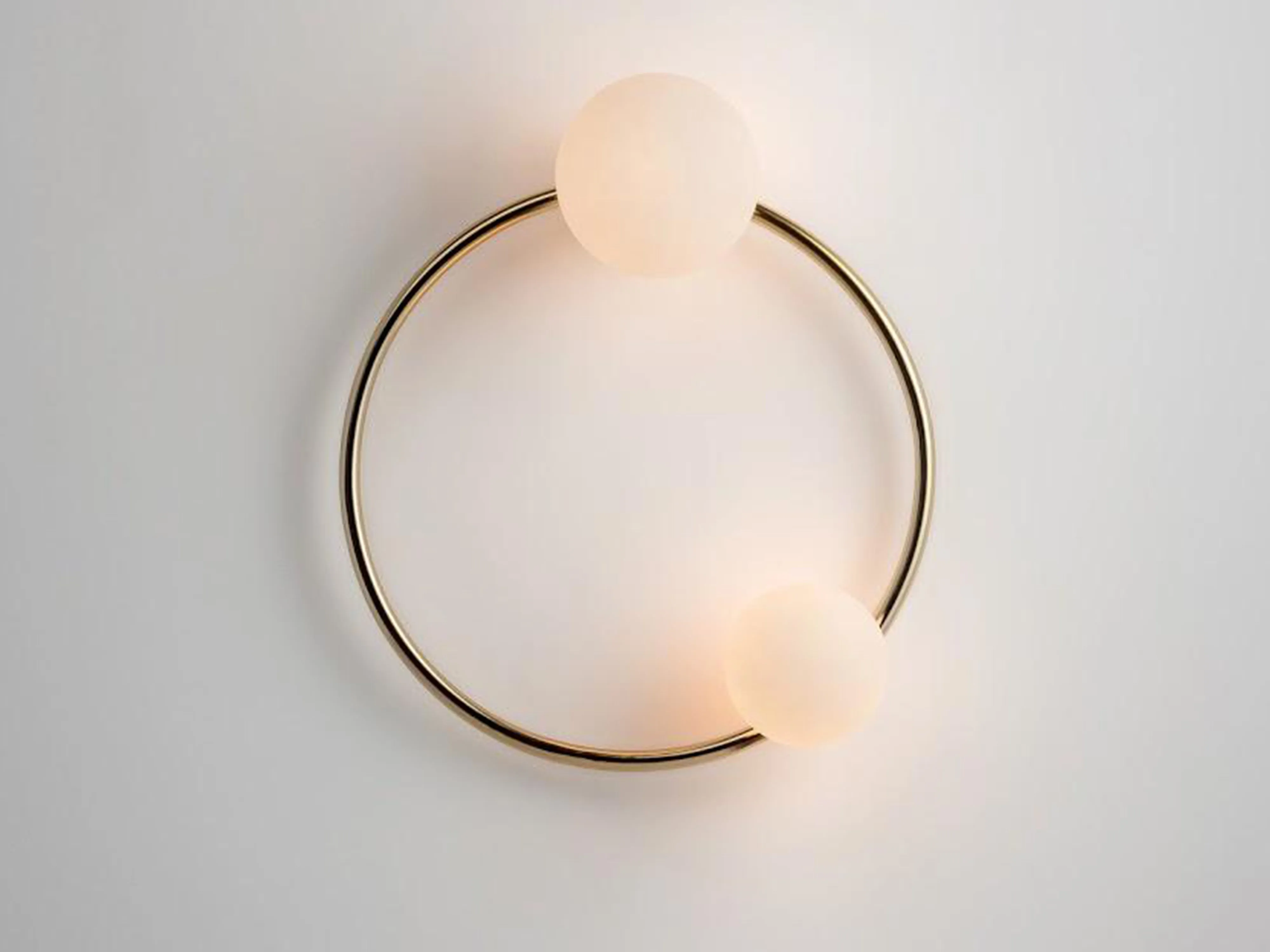 Brass ring wall light