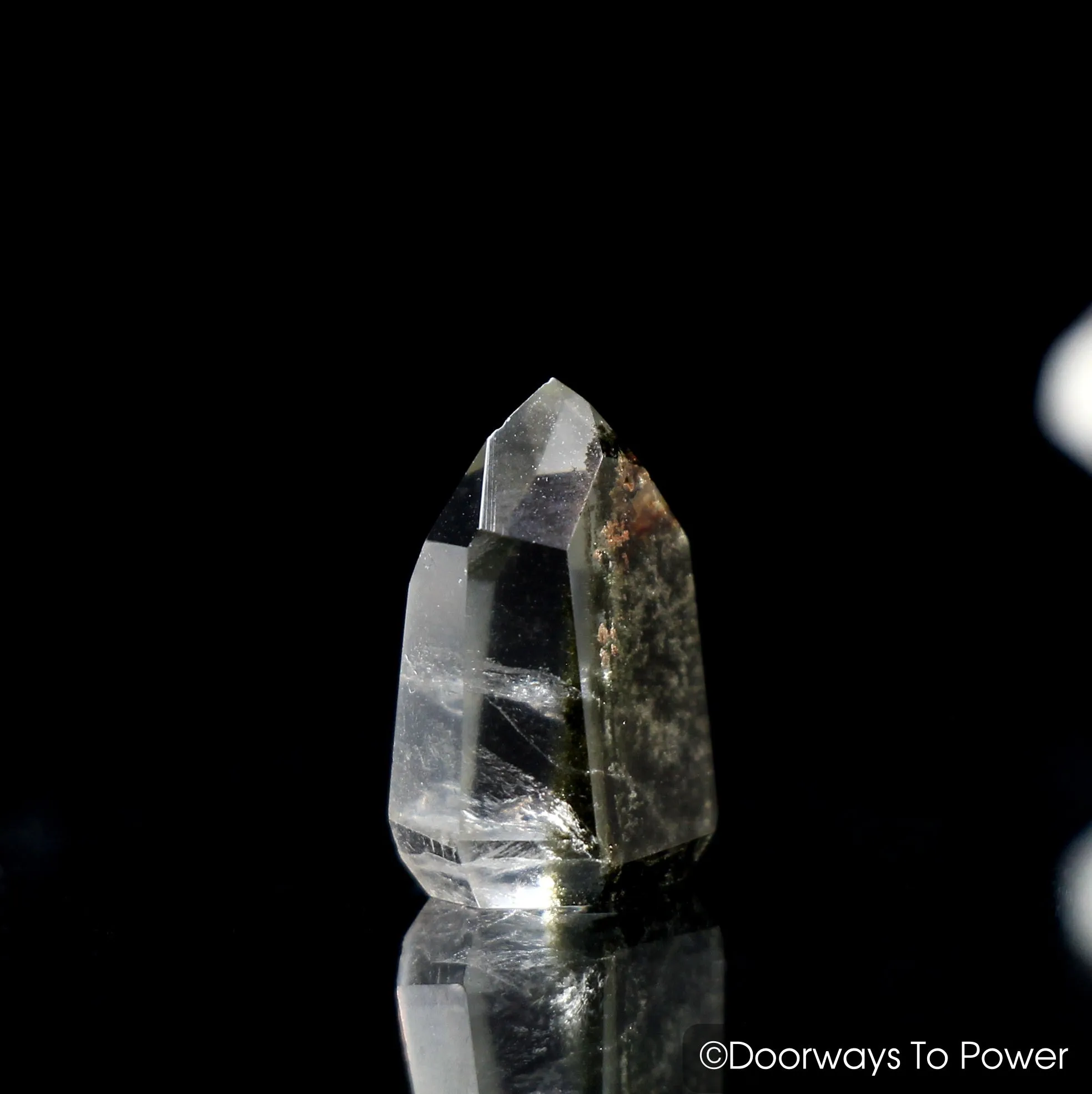 Brookite in Natural Quartz Dow Crystal Point | Synergy 12 Stone